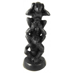 Statuette representant les 3 singes de la sagesse, en resine