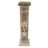 Porte encens bois tour blanchie