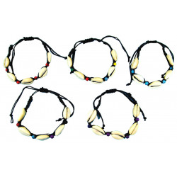 Bracelet coquillage et perle reglable