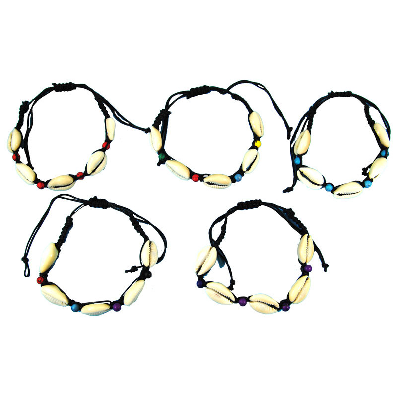 Bracelet coquillage et perle reglable