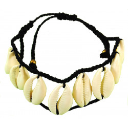Bracelet coquillage large et reglable