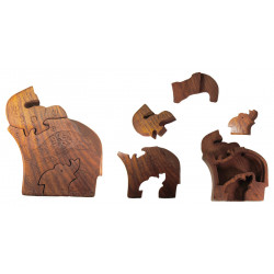 Boite en bois secrete elephants