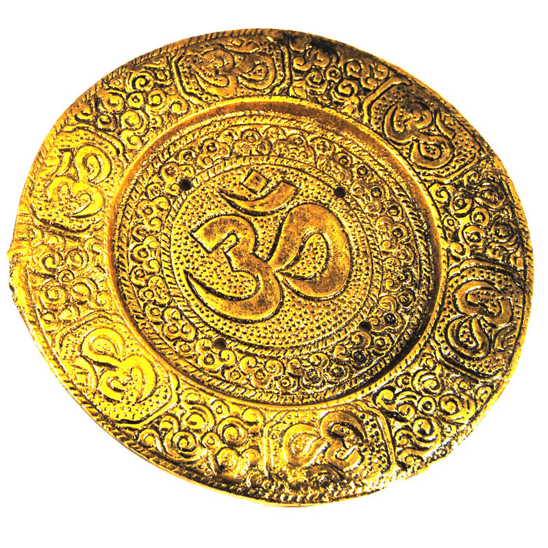 Porte encens ohm rond en laiton