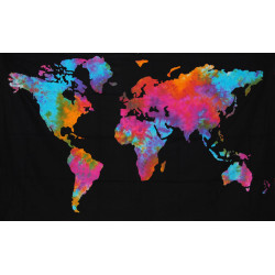 PETITE TENTURE MAPPEMONDE MULTICOLOR (1m20 x 2m20)