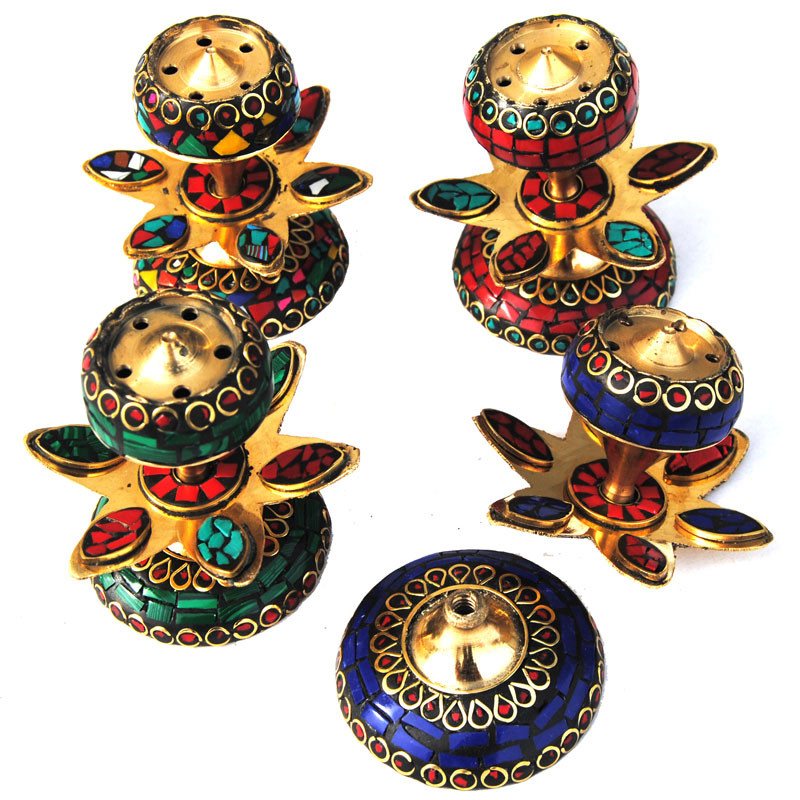 Porte encens laiton et mosaique
