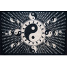 PETITE TENTURE BADAL NOIR ET BLANCHE YING YANG