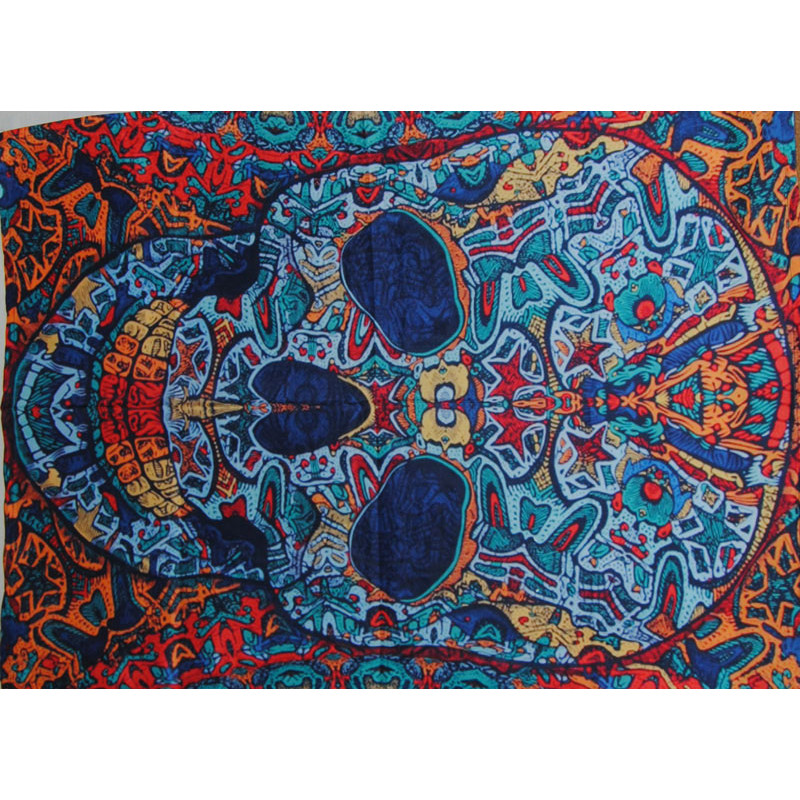 Mini tenture acrylique tete de mort (70 X 95 cm)