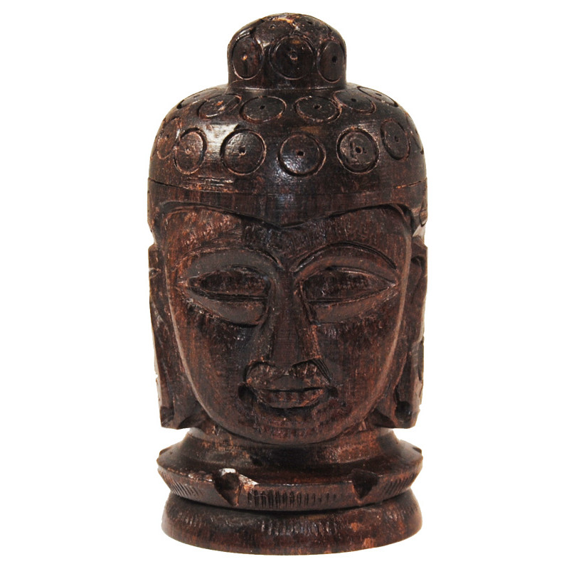 Boite en bois tete de bouddha GM (7,5CM X 4CM)