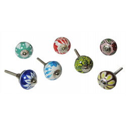 Boutons de tiroirs en faience petits (sachet de 12 pieces)