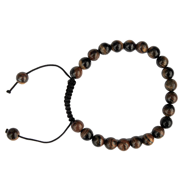 Bracelet nepalais oeil de tigre 6mm