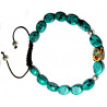 Bracelet nepalais turquoise perle rouge et turquoise 8mm