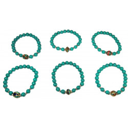 Bracelet nepalais turquoise 8mm