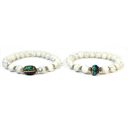 Bracelet nepalais howlite 8mm