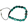 Bracelet nepalais turquoise perle tete de lion 8mm