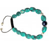 Bracelet nepalais turquoise oeil grec 8mm