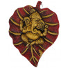 Accroche murale feuille Ganesh dore
