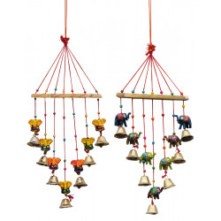 Mobile Ganesh ou Elephant peint 50 cm