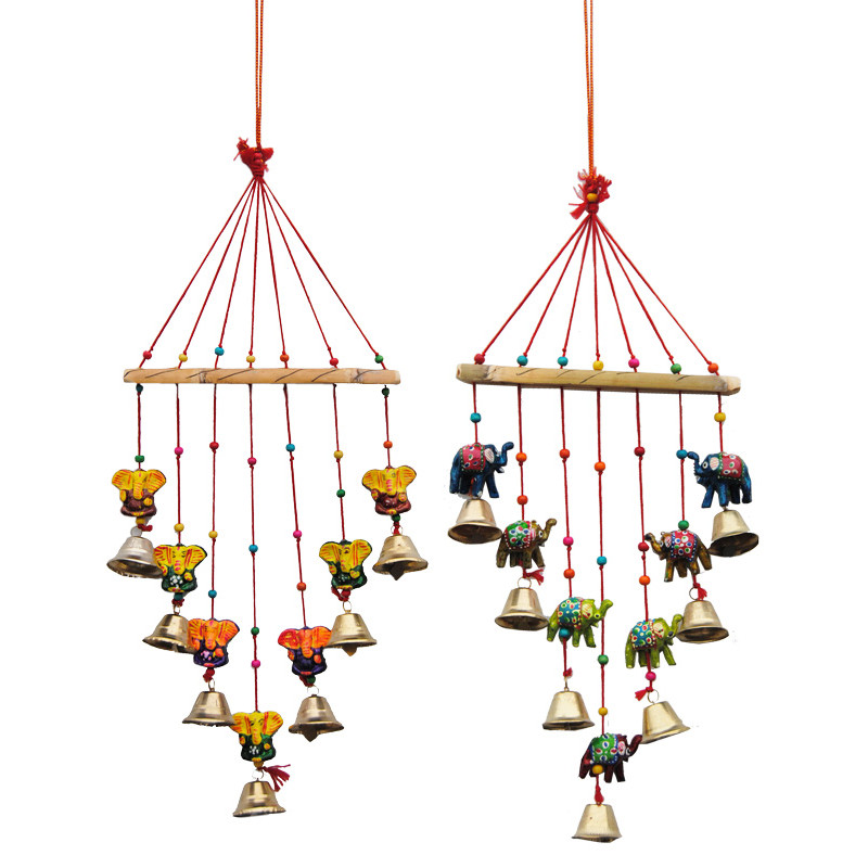 Mobile Ganesh ou Elephant peint 50 cm