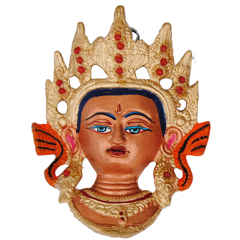 Accroche murale visage Tara en metal 13cm