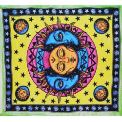 TENTURE MULTICOULEUR SOLEIL ET LUNE
