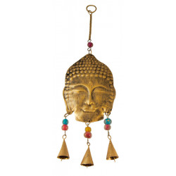 Mobile tete de bouddha dore