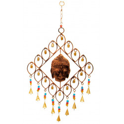 Mobile Tete de Buddha avec clochettes