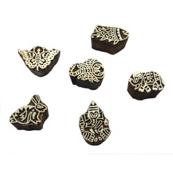 Tampon en bois motif assortis