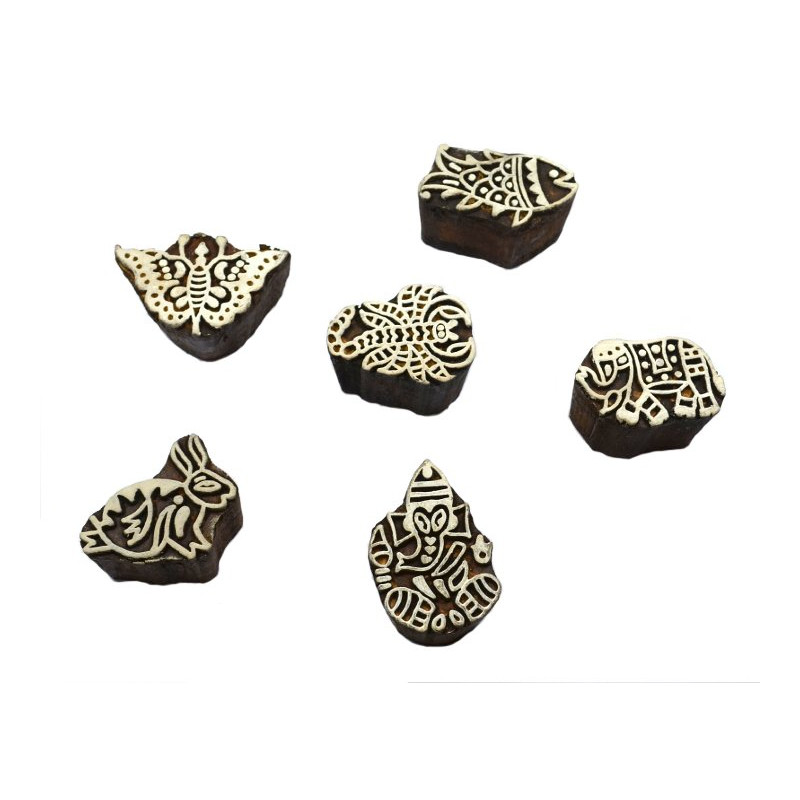 Tampon en bois motif assortis