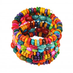Bracelet large multicolore