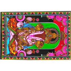 Mini tenture fluo Ganesh  (100cm x 75 cm)