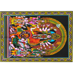 Mini tenture fluo Durga  (100cm x 75 cm)