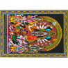 Mini tenture fluo Durga  (100cm x 75 cm)