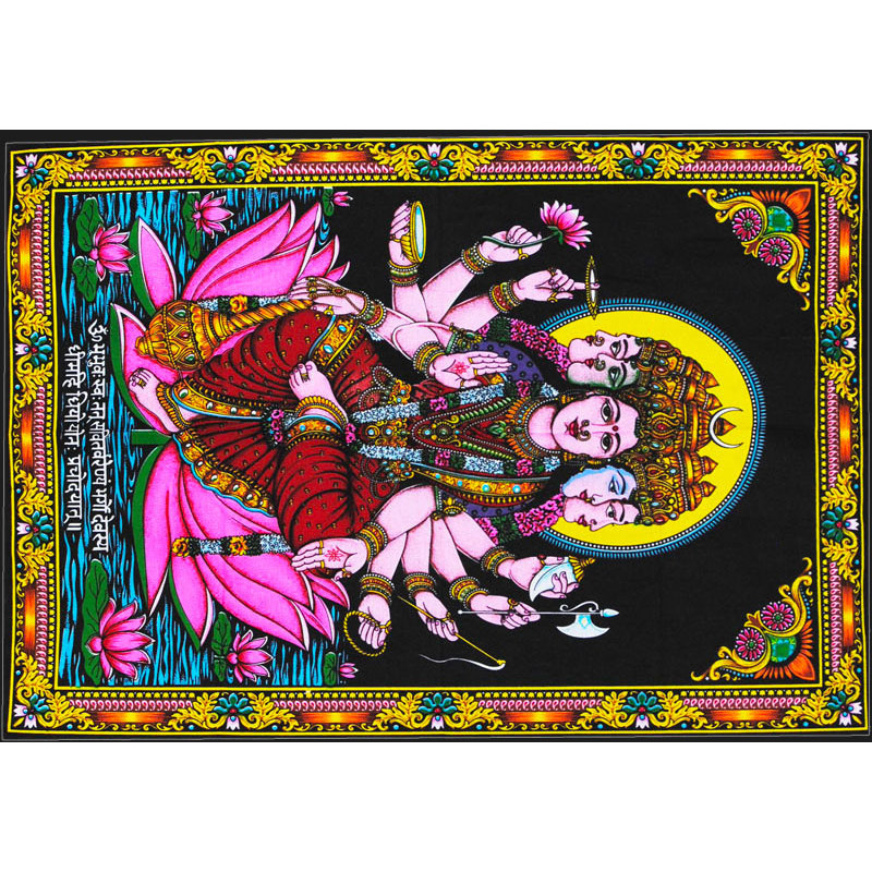 Mini tenture fluo Gayatri   (100cm x 75 cm)