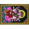 Mini tenture fluo Gayatri   (100cm x 75 cm)