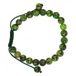Bracelet nepalais jade verte pierre 6mm