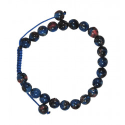 Bracelet nepalais azurite malachite pierre 6mm