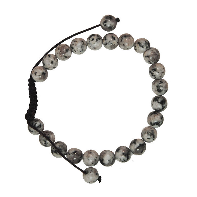 Bracelet nepalais larvikite pierre 6mm