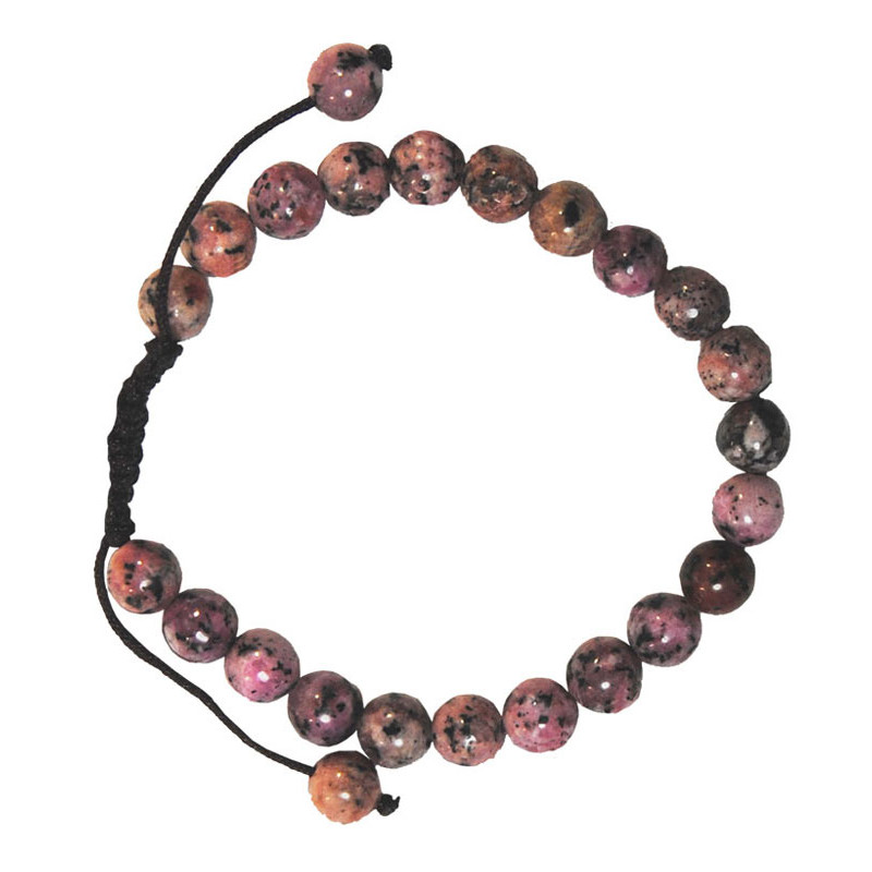 Bracelet nepalais rhodonite pierre 6mm
