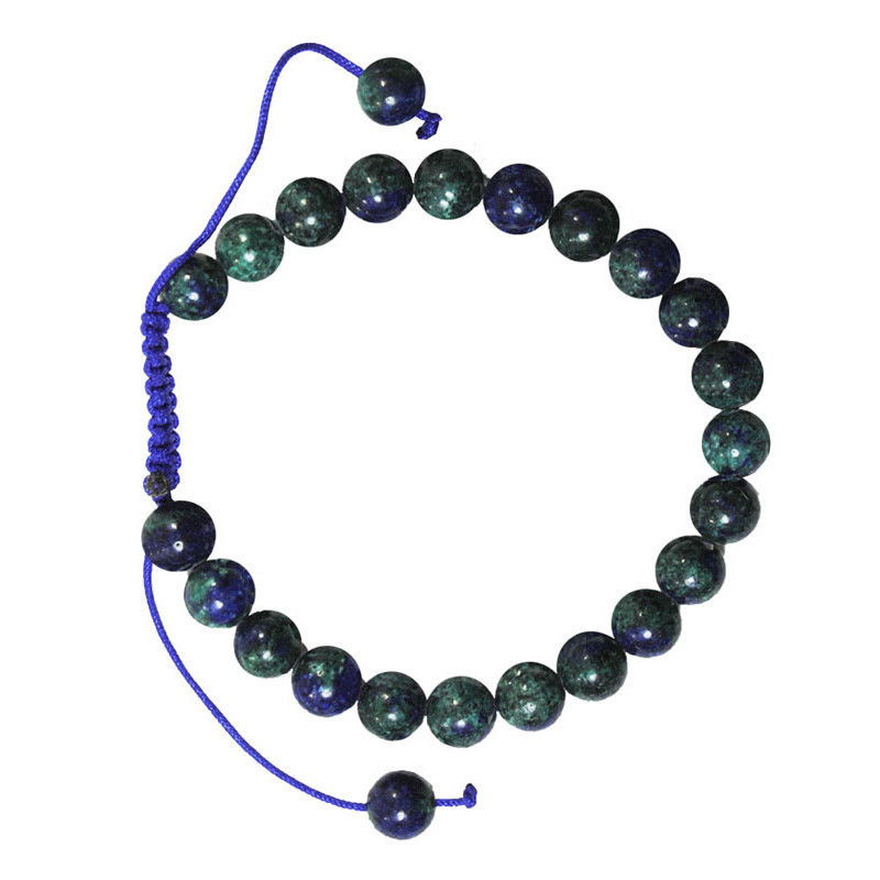 Bracelet nepalais azurite pierre 6mm