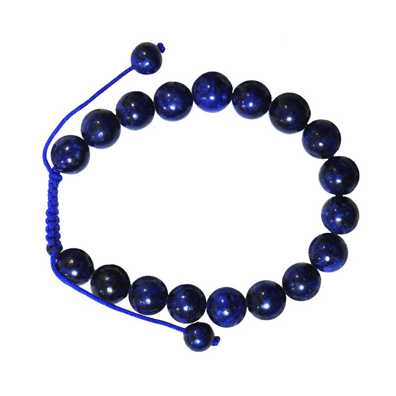 Bracelet nepalais grosse pierre lapis lazuli pierre 10mm