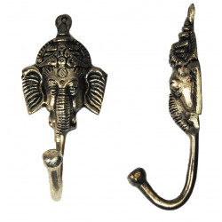 patere en aluminium tete de ganesh