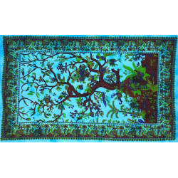 PETITE TENTURE ARBRE DE VIE BLEU