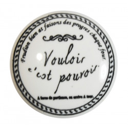 Boutons de tiroirs en faience 