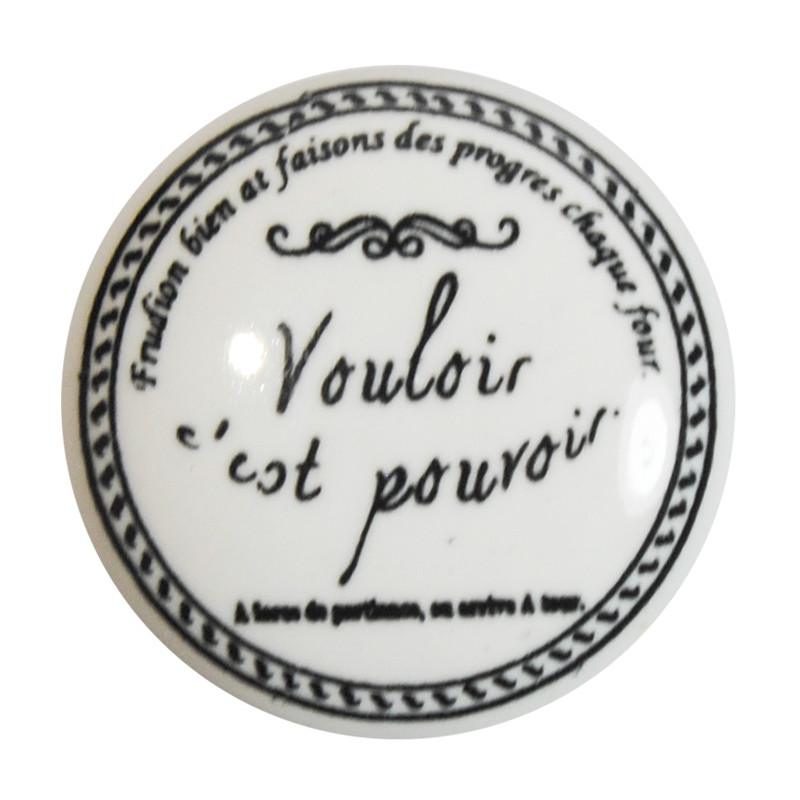 Boutons de tiroirs en faience 