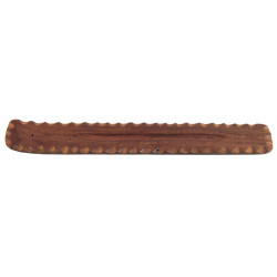 Gondole porte-encens en bois 26 cm sculptee
