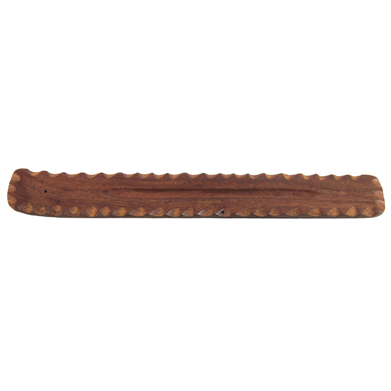 Gondole porte-encens en bois 26 cm sculptee