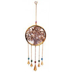 Mobile arbre de vie dore avec clochettes