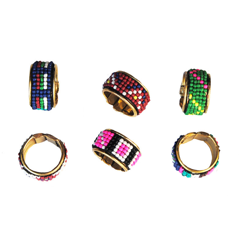 Bague en metal reglable deco perle