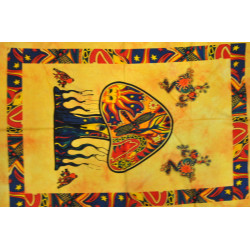 Mini tenture champignon jaune (110 cm X 70 cm)