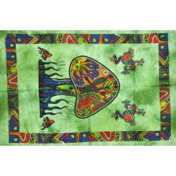 Mini tenture champignon vert (110 cm X 70 cm)